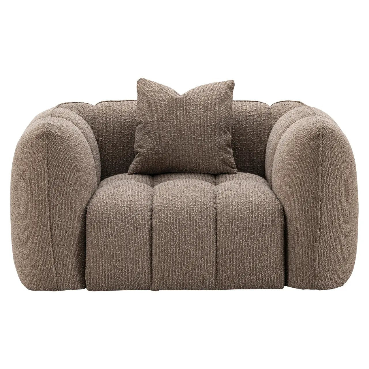 Loungestoel Hogan mocca chunky vlamvertragend by Richmond Interiors
