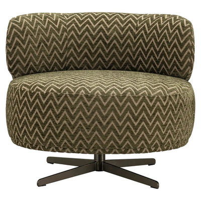 Loungestoel Lauren mos met chevronpatroon, draaibaar by Richmond Interiors