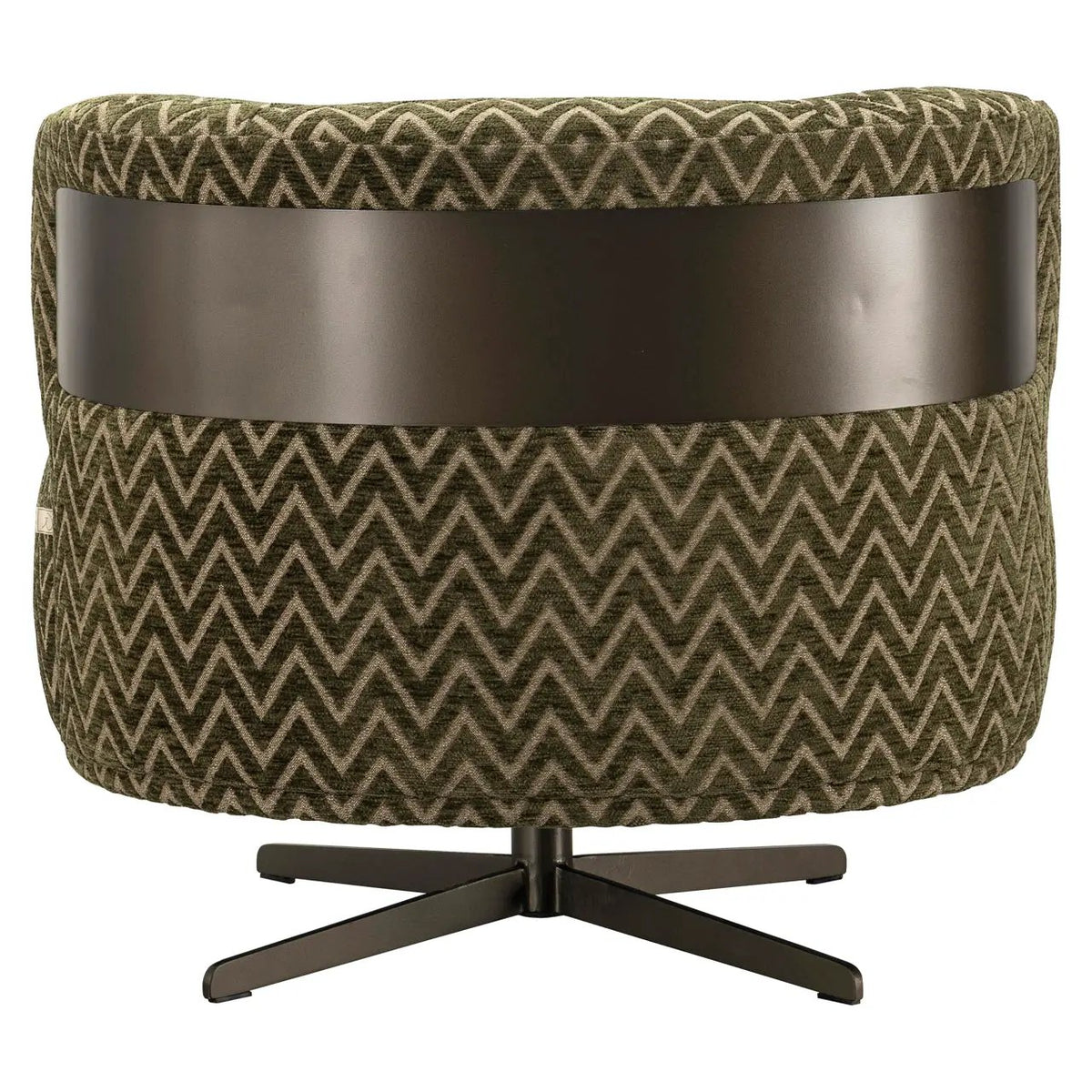 Loungestoel Lauren mos met chevronpatroon, draaibaar by Richmond Interiors