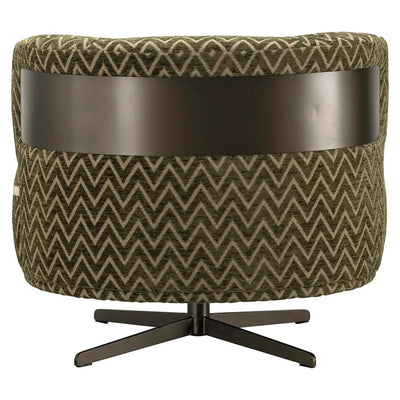 Loungestoel Lauren mos met chevronpatroon, draaibaar by Richmond Interiors