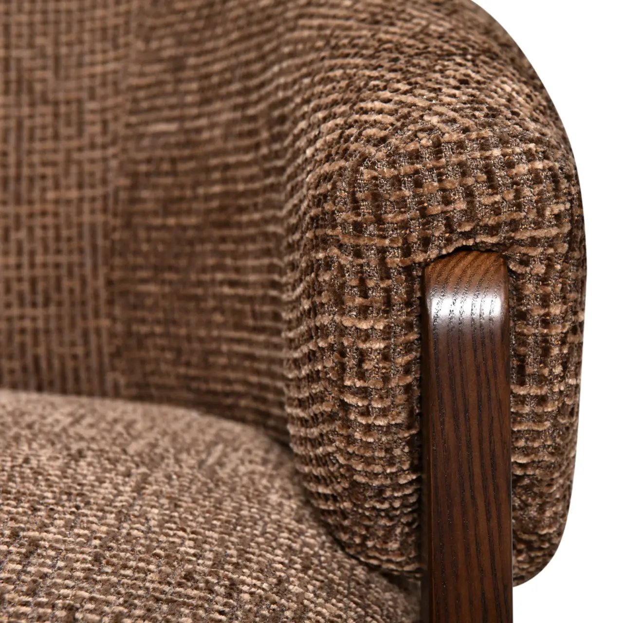 Loungestoel Marina bruin blockweave draaibaar brandvertragend by Richmond Interiors