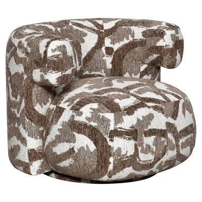 Loungestoel Talley bruin naturel draaibaar by Richmond Interiors