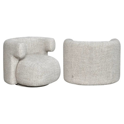 Loungestoel Talley crème tweed draaibaar by Richmond Interiors