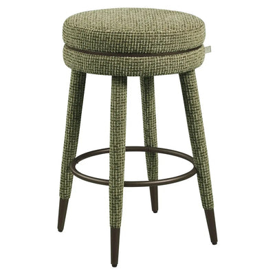 Counterstoel Tenashar groen blokweefsel draaibaar by Richmond Interiors