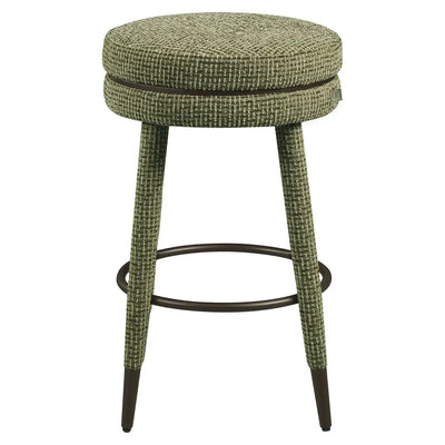 Counterstoel Tenashar groen blokweefsel draaibaar by Richmond Interiors