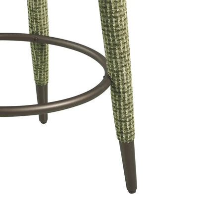 Counterstoel Tenashar groen blokweefsel draaibaar by Richmond Interiors