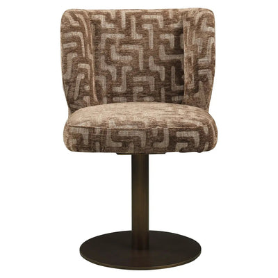 Eetkamerstoel Fiona bruin labyrint draaibaar by Richmond Interiors