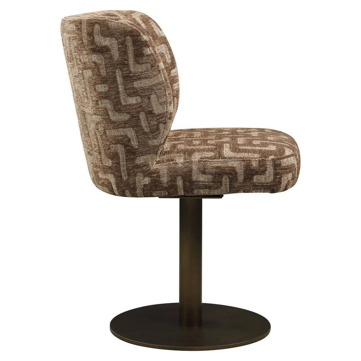 Eetkamerstoel Fiona bruin labyrint draaibaar by Richmond Interiors