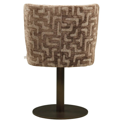 Eetkamerstoel Fiona bruin labyrint draaibaar by Richmond Interiors