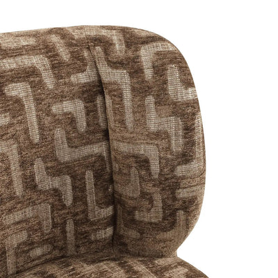 Eetkamerstoel Fiona bruin labyrint draaibaar by Richmond Interiors