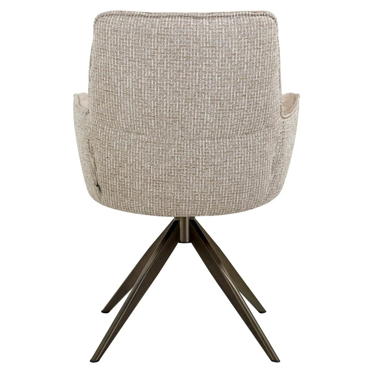 Eetkamerstoel Chase crème blokweefsel draaibaar by Richmond Interiors