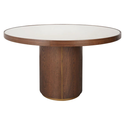 Eettafel Willox bruin Ø130 inclusief glas by Richmond Interiors