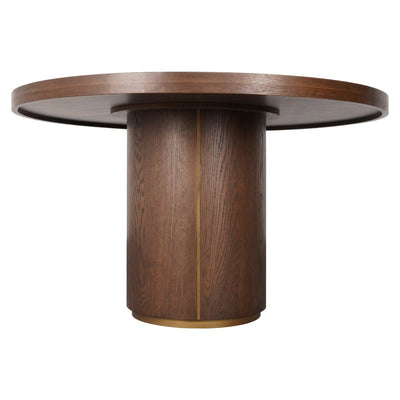 Eettafel Willox bruin Ø130 inclusief glas by Richmond Interiors