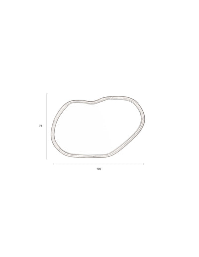 Spiegel Ashley Walnut by Dutchbone