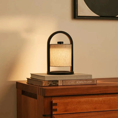 Tafellamp oplaadbaar River Black & Gray Wooden by Tavellio - Amsterdam