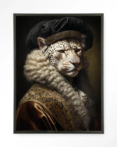Snow Leopard - Moderne Wanddecoratie | Artprint, Glass Art & Wandkleed by Urban Cotton
