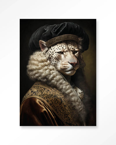 Snow Leopard - Moderne Wanddecoratie | Artprint, Glass Art & Wandkleed by Urban Cotton