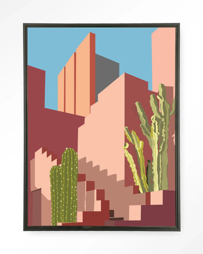 Botanical Stairs - Moderne Wanddecoratie | Artprint, Glass Art & Wandkleed by Urban Cotton