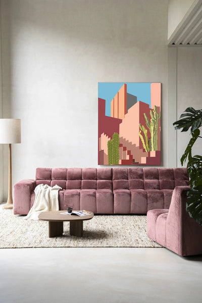 Botanical Stairs - Moderne Wanddecoratie | Artprint, Glass Art & Wandkleed by Urban Cotton