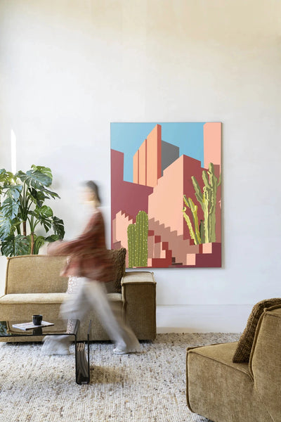 Botanical Stairs - Moderne Wanddecoratie | Artprint, Glass Art & Wandkleed by Urban Cotton