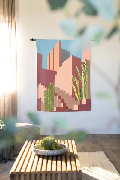 Botanical Stairs - Moderne Wanddecoratie | Artprint, Glass Art & Wandkleed by Urban Cotton
