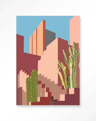 Botanical Stairs - Moderne Wanddecoratie | Artprint, Glass Art & Wandkleed by Urban Cotton