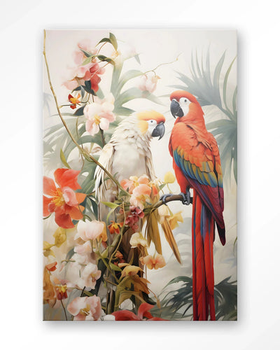 Lovebirds - Moderne Wanddecoratie | Artprint, Glass Art & Wandkleed by Urban Cotton