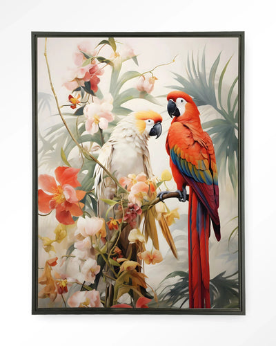 Lovebirds - Moderne Wanddecoratie | Artprint, Glass Art & Wandkleed by Urban Cotton