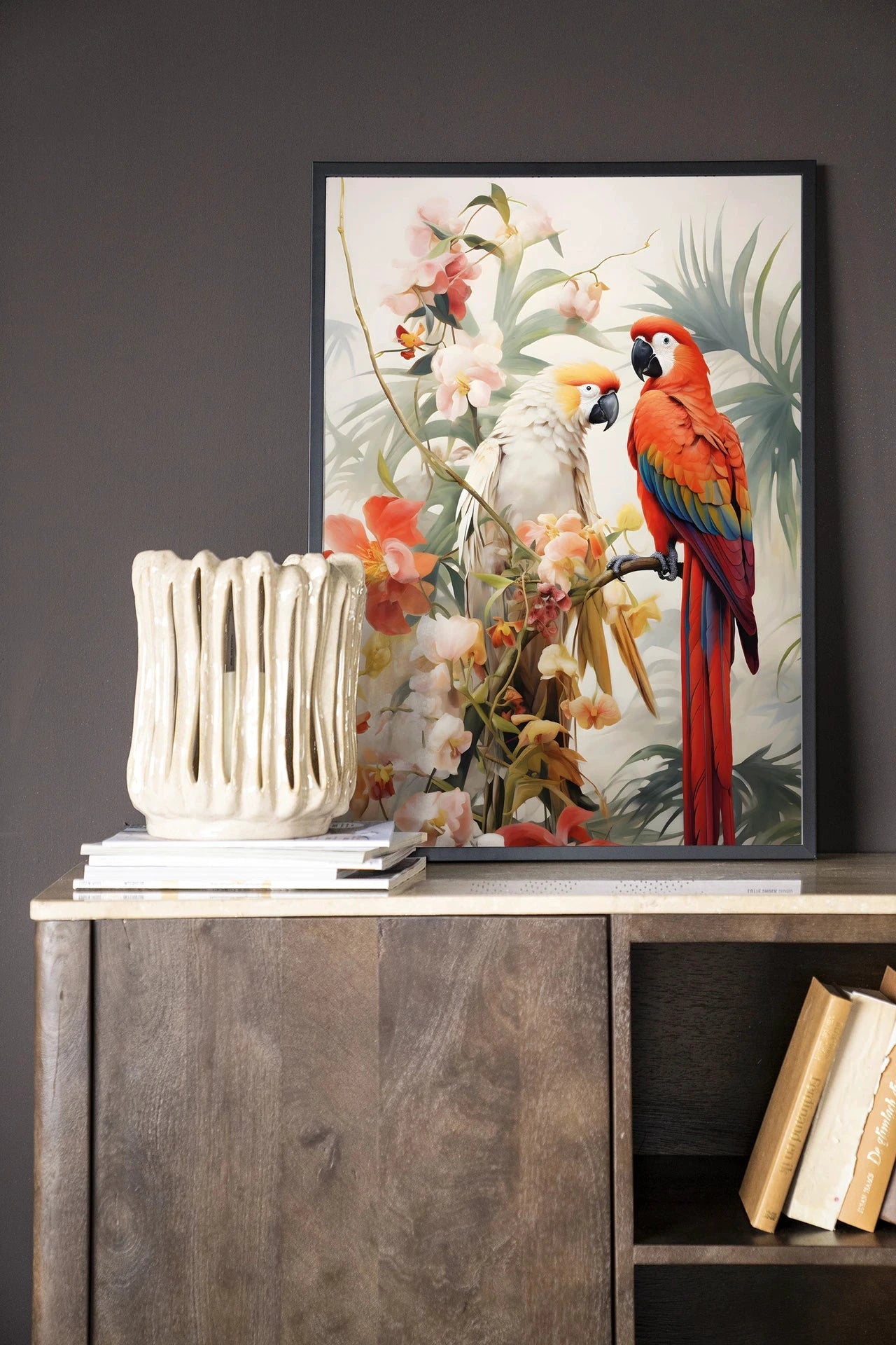 Lovebirds - Moderne Wanddecoratie | Artprint, Glass Art & Wandkleed by Urban Cotton