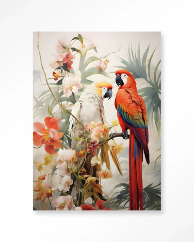Lovebirds - Moderne Wanddecoratie | Artprint, Glass Art & Wandkleed by Urban Cotton