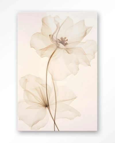White Flowers - Moderne Wanddecoratie | Artprint, Glass Art & Wandkleed by Urban Cotton
