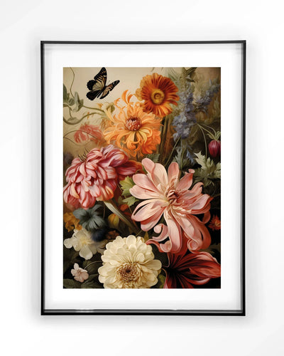 Vintage Flowers - Moderne Wanddecoratie | Artprint, Glass Art & Wandkleed by Urban Cotton