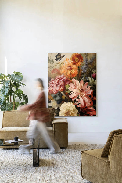 Vintage Flowers - Moderne Wanddecoratie | Artprint, Glass Art & Wandkleed by Urban Cotton