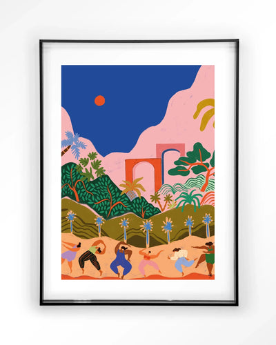 Dancing In Paradise - Moderne Wanddecoratie | Artprint, Glass Art & Wandkleed by Urban Cotton