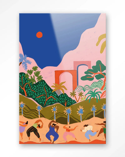 Dancing In Paradise - Moderne Wanddecoratie | Artprint, Glass Art & Wandkleed by Urban Cotton