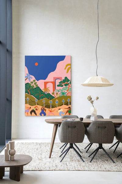 Dancing In Paradise - Moderne Wanddecoratie | Artprint, Glass Art & Wandkleed by Urban Cotton