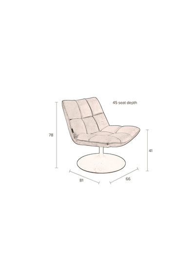 Fauteuil Bar Vintage Brown by Dutchbone
