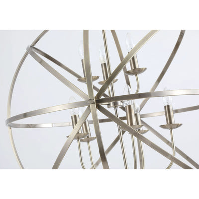 Hanglamp Orbit 8Lt Antique Brass Metal by Searchlight