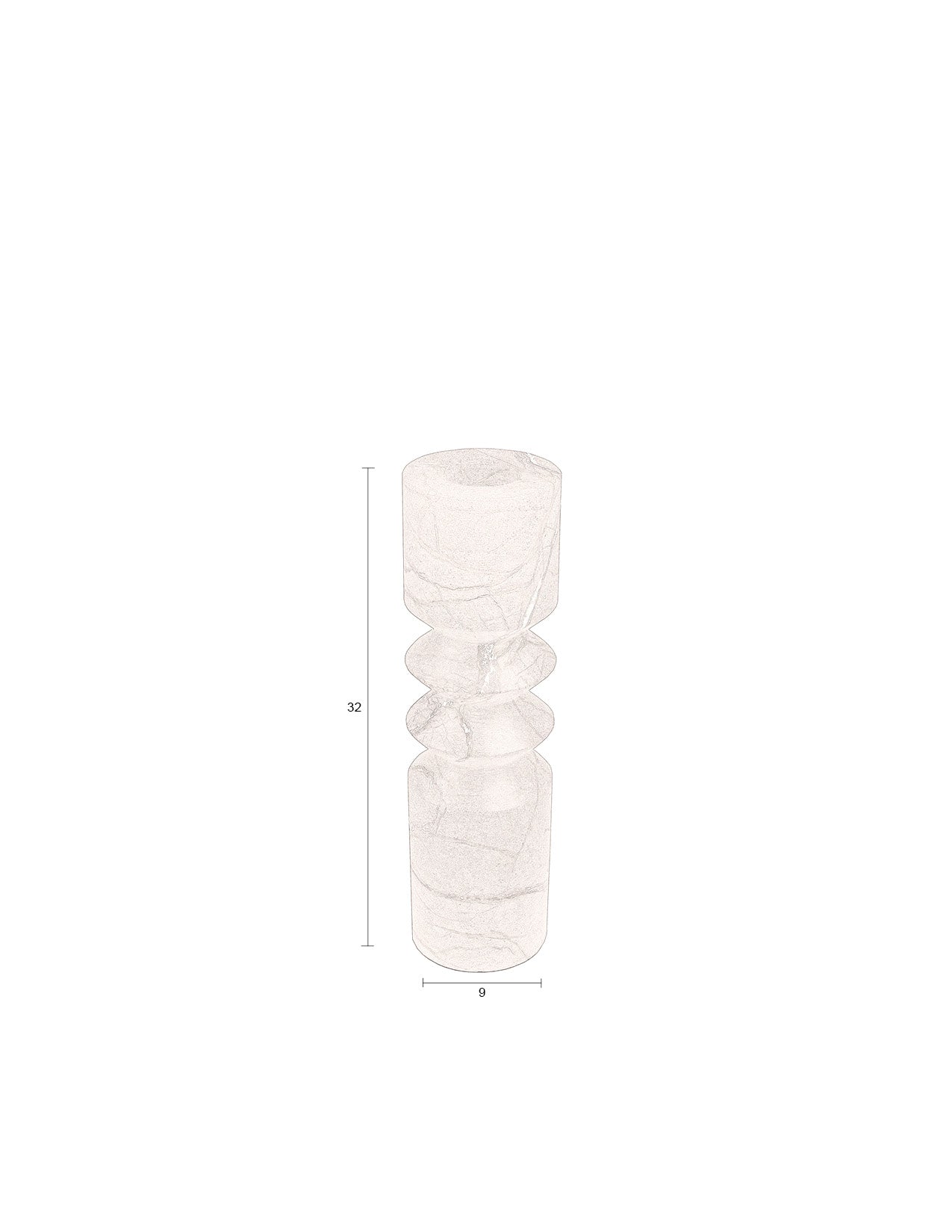 Candle Holder Satpura Brown Marble