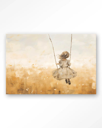 Swinging Girl - Moderne Wanddecoratie | Artprint, Glass Art & Wandkleed by Urban Cotton