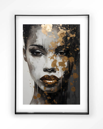 Golden Girl - Moderne Wanddecoratie | Artprint, Glass Art & Wandkleed by Urban Cotton