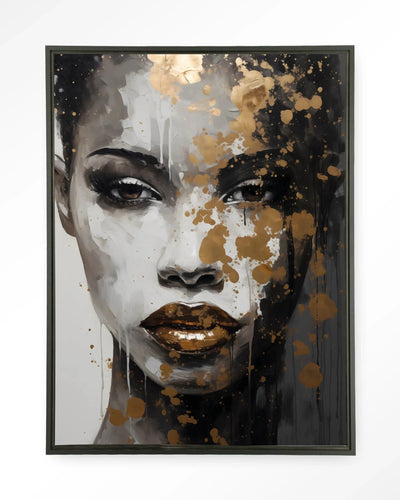 Golden Girl - Moderne Wanddecoratie | Artprint, Glass Art & Wandkleed by Urban Cotton
