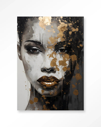 Golden Girl - Moderne Wanddecoratie | Artprint, Glass Art & Wandkleed by Urban Cotton