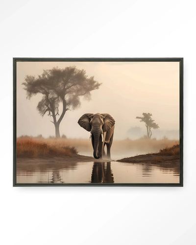 Savannah Elephant - Moderne Wanddecoratie | Artprint, Glass Art & Wandkleed by Urban Cotton