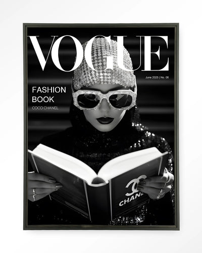 Fashion Book Black - Moderne Wanddecoratie | Artprint, Glass Art & Wandkleed by Urban Cotton