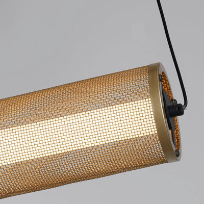 Hanglamp Thread LED - Gold Mesh and Matt Black by Searchlight