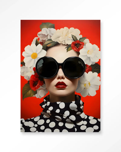 Red Flower - Moderne Wanddecoratie | Artprint, Glass Art & Wandkleed by Urban Cotton