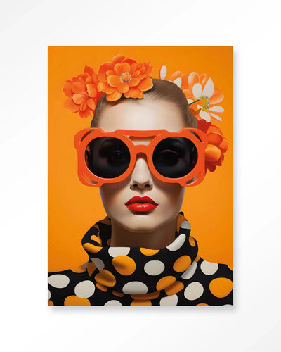 Orange Flower - Moderne Wanddecoratie | Artprint, Glass Art & Wandkleed by Urban Cotton