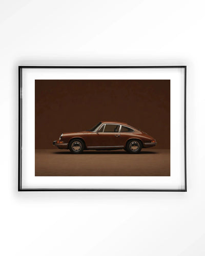 Brown Porsche - Moderne Wanddecoratie | Artprint, Glass Art & Wandkleed by Urban Cotton