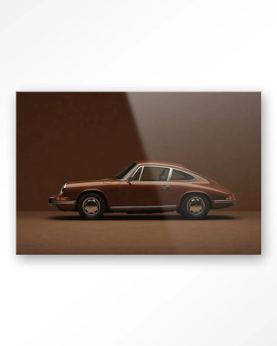 Brown Porsche - Moderne Wanddecoratie | Artprint, Glass Art & Wandkleed by Urban Cotton